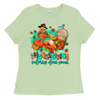 Matcha thanksgiving calories dont count Ladies Tee - AdoDesignShop