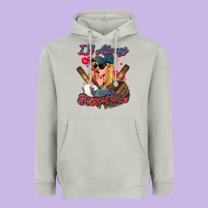 I'll Always Be Your Biggest Fan Baseball Heavyweight Hoodie Designed By Howdyjamesfarm