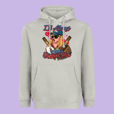 I'll Always Be Your Biggest Fan Baseball Heavyweight Hoodie Designed By Howdyjamesfarm