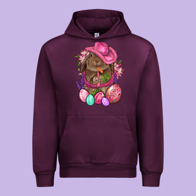 Cowboy Rabbit Easter Urban Hoodie Designed By Bundleandbundleshop
