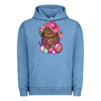 Pigment Pebble Blue Cowboy Rabbit Easter Urban Hoodie - BundleAndBundleShop