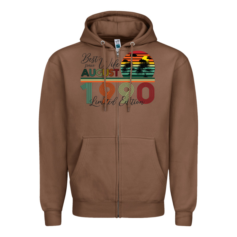 Best Wife Since August 1990 Limited Edition Zipper Hoodie by Bettercallsaul | Teevron