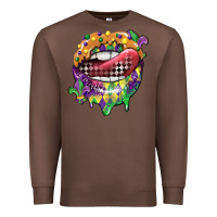Chestnut mardi gras lips Premium Sweatshirt - CowGirlArtShop