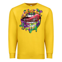 Lemon mardi gras lips Premium Sweatshirt - CowGirlArtShop