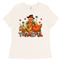 Thankful Pumpkins And Turkey Ladies Tee | Teevron