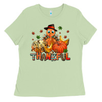 Matcha thankful pumpkins and turkey Ladies Tee - AdoDesignShop