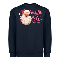 Navy santa and co Heavyweight Sweatshirt - MaliasSmallBusiness