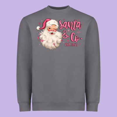 Santa And Co Heavyweight Sweatshirt Designed By Maliassmallbusiness