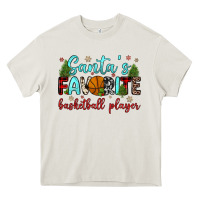 Cream santa s favorite basketball player Heavy Core Tee - JahusDesignShop