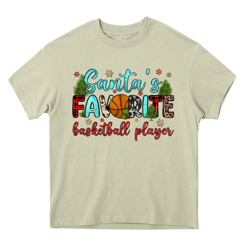 Santa S Favorite Basketball Player Heavy Core Tee by JahusDesignShop | Teevron