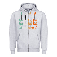 Heather Grey Bass Guitar Vintage Funny Bass Player Bassist Zipper Hoodie - Bettercallsaul