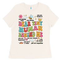 Bone customized teacher dear tiny human behind me back Ladies Tee - JahusDesignShop