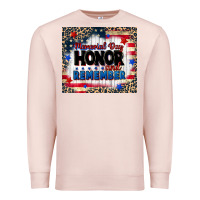 Pale Pink memorial day honor and remember Premium Sweatshirt - CowGirlArtShop