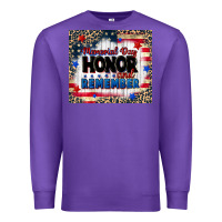 Purple memorial day honor and remember Premium Sweatshirt - CowGirlArtShop