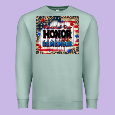 Memorial Day Honor And Remember Premium Sweatshirt Designed By Cowgirlartshop