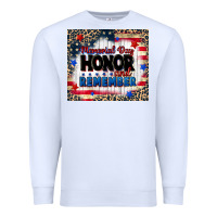 White memorial day honor and remember Premium Sweatshirt - CowGirlArtShop