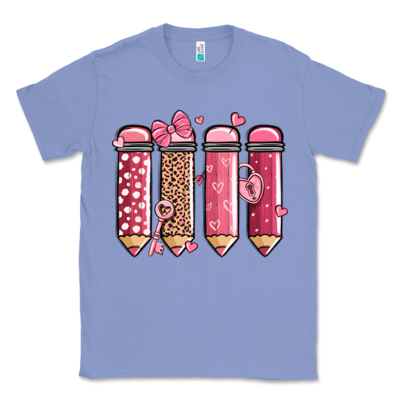 Valentine' Day Teacher School Pencils Classic Tee by MaliasSmallBusiness | Teevron