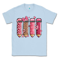 Dusty Blue valentine' day teacher school pencils Classic Tee - MaliasSmallBusiness
