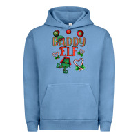 Pigment Pebble Blue Daddy Elf Urban Hoodie - BundleAndBundleShop