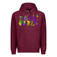 Burgundy mardi gras party Premium Hoodie - CowGirlArtShop