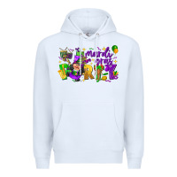 White mardi gras party Premium Hoodie - CowGirlArtShop