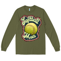 Army Green softball mom Long Sleeve Tee - JahusDesignShop