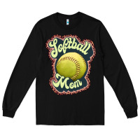Black softball mom Long Sleeve Tee - JahusDesignShop