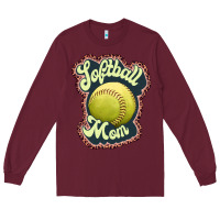 Burgundy softball mom Long Sleeve Tee - JahusDesignShop
