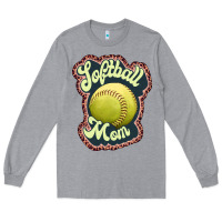 Heather Grey softball mom Long Sleeve Tee - JahusDesignShop