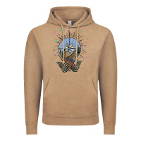 Vintage Coffee compass with mountain Vintage Hoodie - MaliasSmallBusiness