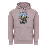 Vintage Zinc compass with mountain Vintage Hoodie - MaliasSmallBusiness