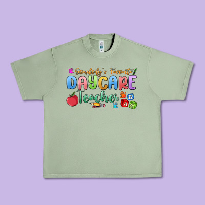 Somebody's Favorite Daycare Teacher Urban Heavy Tee Designed By Maliassmallbusiness