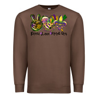 Chestnut peace love mardi gras Premium Sweatshirt - CowGirlArtShop