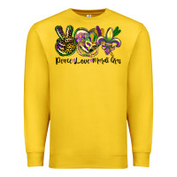 Lemon peace love mardi gras Premium Sweatshirt - CowGirlArtShop