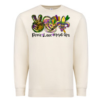 Sandshell peace love mardi gras Premium Sweatshirt - CowGirlArtShop