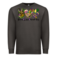 Smoke peace love mardi gras Premium Sweatshirt - CowGirlArtShop