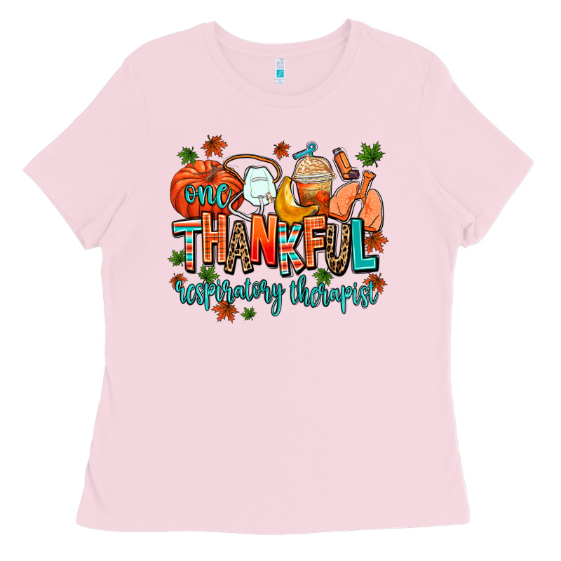 One Thankful Respiratory Therapist Ladies Tee by AdoDesignShop | Teevron