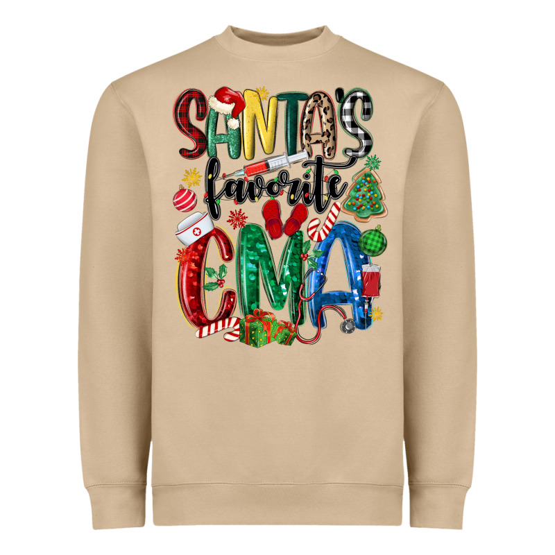 Santas Favorite Cma Nurse Heavyweight Sweatshirt by MaliasSmallBusiness | Teevron