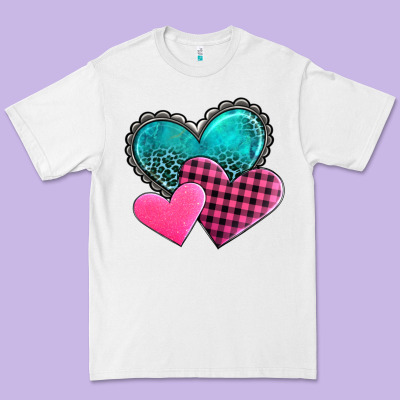 Valentine's Day Hearts Premium Tee Designed By Adodesignshop