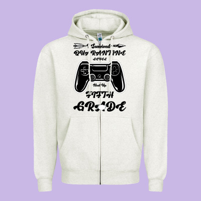 I Survived Quarantine Level Next Fifth Grade Zipper Hoodie Designed By Bettercallsaul