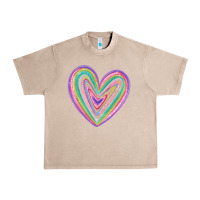 French Oak valentine's day colorful heart Urban Heavy Tee - MaliasSmallBusiness