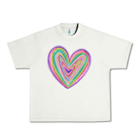 Pistachio valentine's day colorful heart Urban Heavy Tee - MaliasSmallBusiness