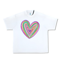 White valentine's day colorful heart Urban Heavy Tee - MaliasSmallBusiness