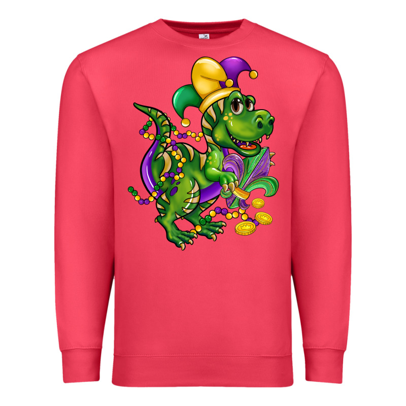 Mardi Gras Trex Premium Sweatshirt by CowGirlArtShop | Teevron