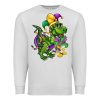 Dove Grey mardi gras trex Premium Sweatshirt - CowGirlArtShop