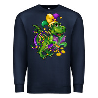 Navy mardi gras trex Premium Sweatshirt - CowGirlArtShop
