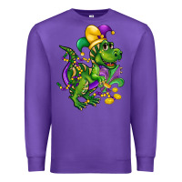 Purple mardi gras trex Premium Sweatshirt - CowGirlArtShop