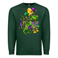 Sports Green mardi gras trex Premium Sweatshirt - CowGirlArtShop