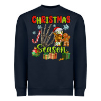 Navy christmas season Heavyweight Sweatshirt - MaliasSmallBusiness