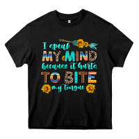 Black i speak my mind because it hurts to bite my tongue Heavy Core Tee - AdoDesignShop